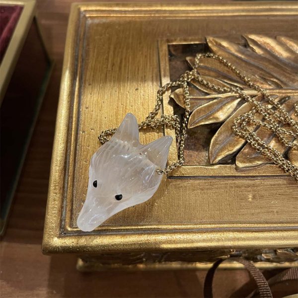 Sautoir esprit du loup en cristal de roche – Image 2