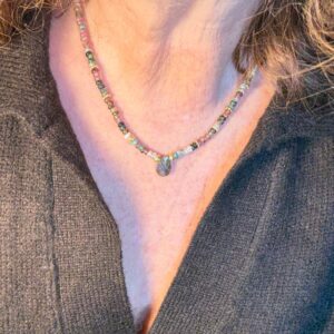Collier en Tourmalines multicolores et labradorite