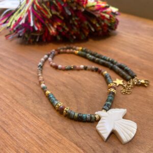 Collier aigle blanc