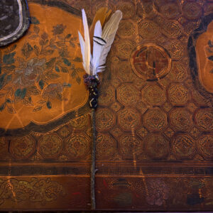 Plume de fumigation blanche et beige