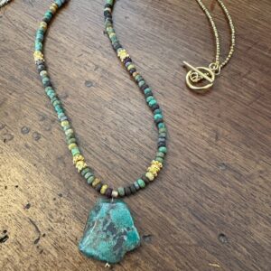 Sautoir Turquoises et hématites