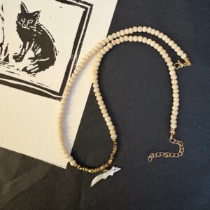 Collier renard nacre et perles de rivière