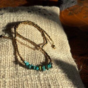 Collier hématites et turquoises