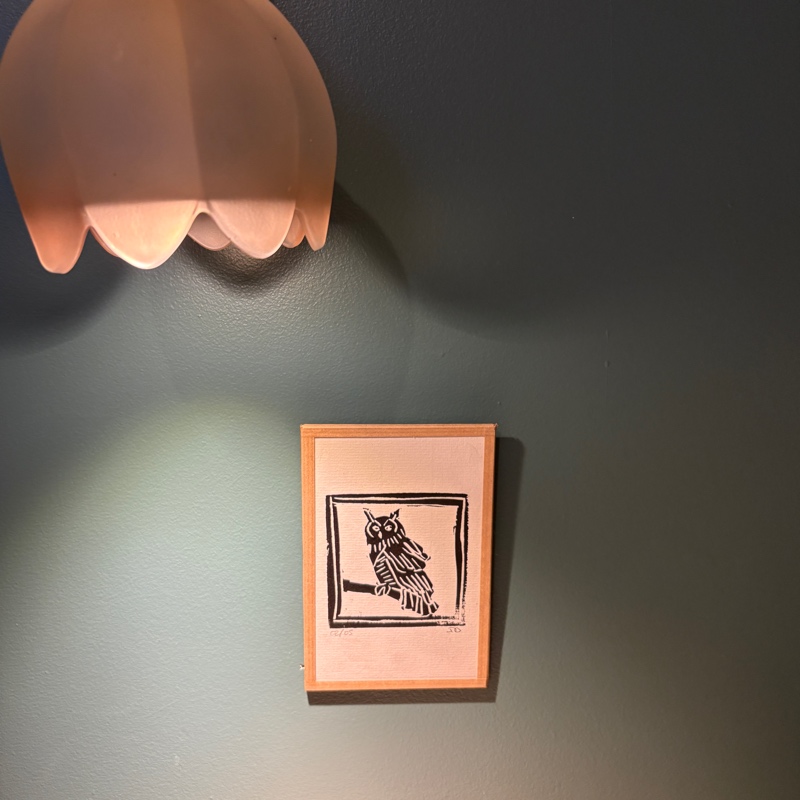 Linogravure Le Hibou