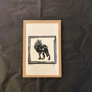 Linogravure Le Loup