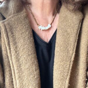 Collier hématites et nacre