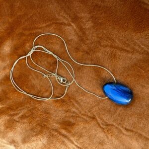 Pierres Bijoux Pays Basque - L'Apprentie Sautoir goutte Labradorite bleue