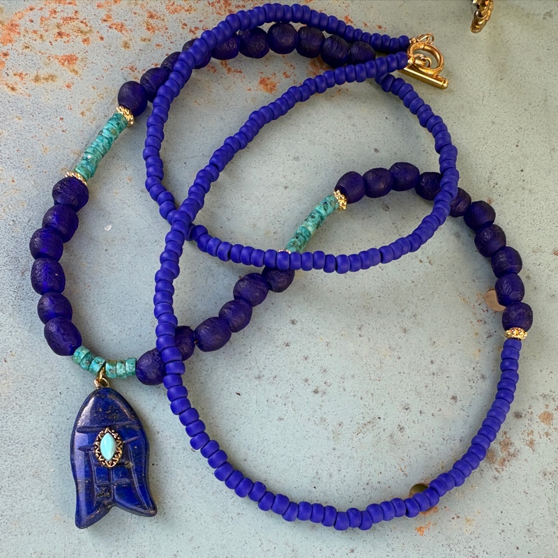 Sautoir pendentif Lapis Lazuli Sautoir pendentif Lapis Lazuli