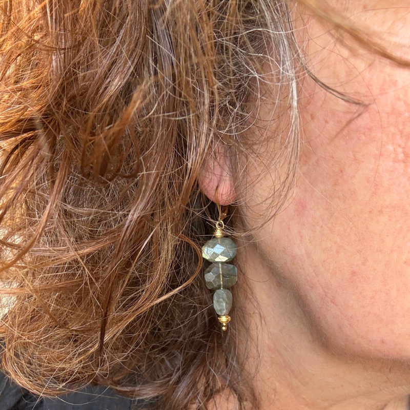 Boucle Pastilles Labradorite Boucle Pastilles Labradorite – Image 4