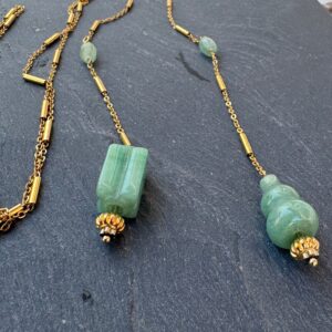 Sautoir Cravate Aventurine Verte