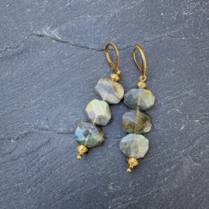 Boucle Pastilles Labradorite