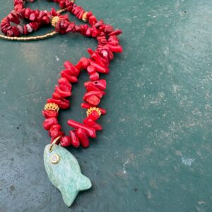 Sautoir Barrière de Corail · Poisson Amazonite