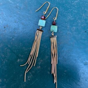 Boucles Petites Comètes en Turquoise