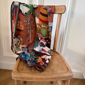 Grand foulard Soie et Laine - Le Gâteau 110 x 110 cm