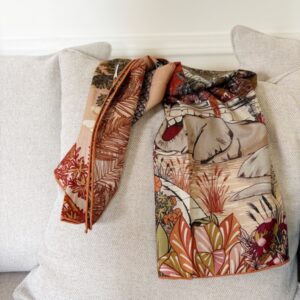 Grand foulard Soie et Laine - Paris Jungle 110 x 110 cm